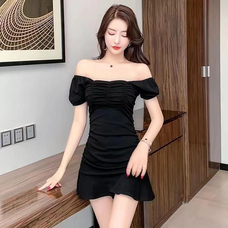 French High-end Hepburn Style Slim-fitting Dress for Women's New Spice Girls Sexy and Thin Waist Fishtail Hip Skirt