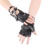 Damen Cool Punk Leder Tanz Performance Handschuhe