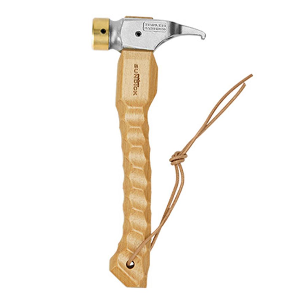 Camping Hammer Multifunctional Tent Peg Stake Puller Beech Handle Steel/Copper Head Outdoor Tools Camping Hiking Gadgets
