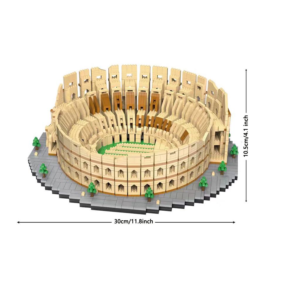 KNEW BUILT Euro Constrution Roma Colosseum Micro Mini Cuburi de Construcție concepute pentru Jucării Adulți Copii Colecție Arc de Triumf Louvre Mare