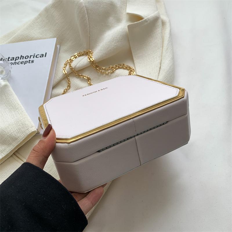 Chain Box Shoulder Bag Crossbody Bag for Woman Messenger Bags Ladies Handbag