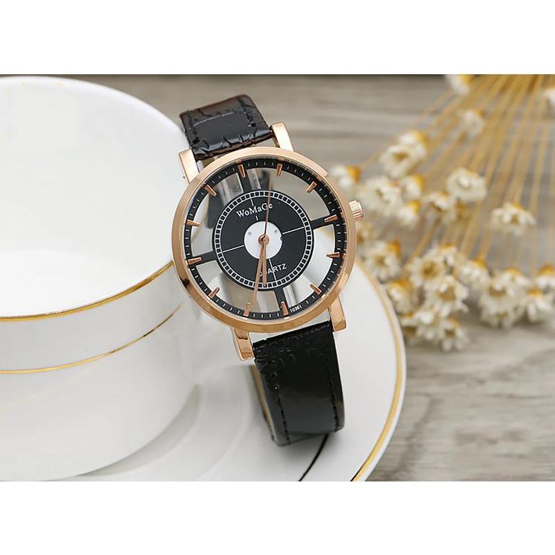 

CE97 Fashion Simple Men s Watch Double sided Hollow Women s Watch Transparent Chassis Couple s Watch Quartz Watch