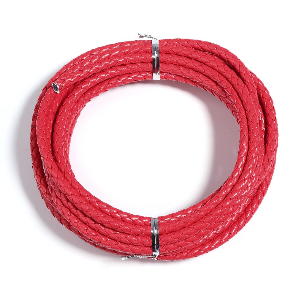 5 Yards/lot 6mm 7mm Round Braided Leather Cords PU Leather Cord Cordon Cuir For Bracelet Necklace DIY Jewelry Making
