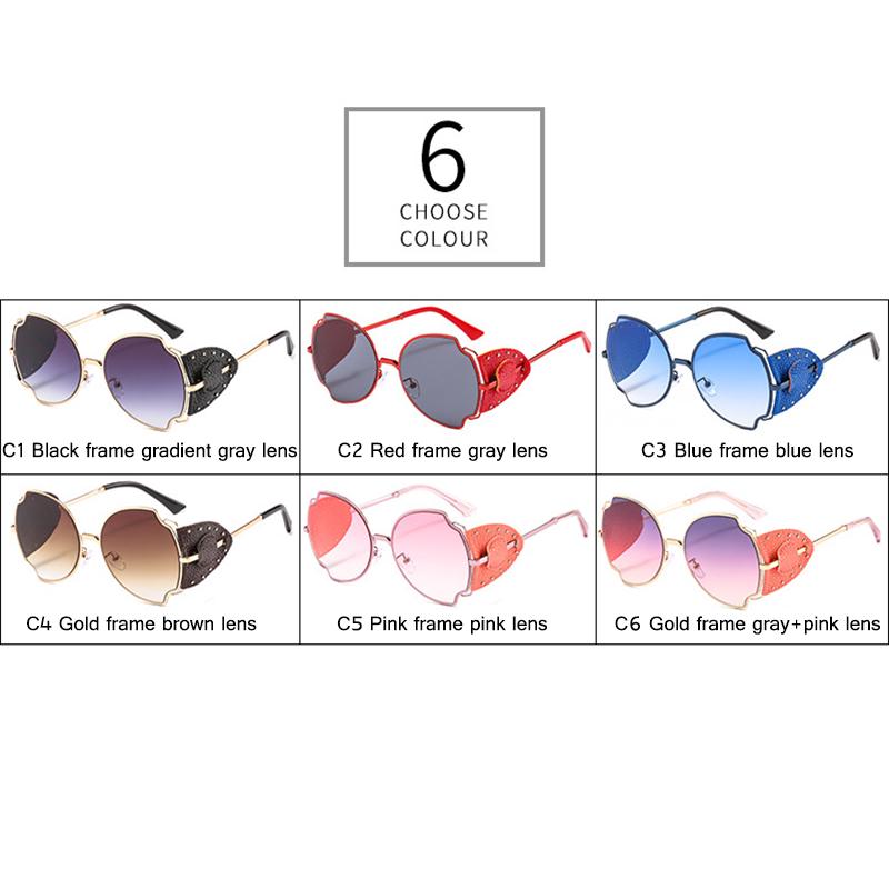 Buy BFORTUNE Leather Sunglasses Women Brand Designer Metal Sun Glasses