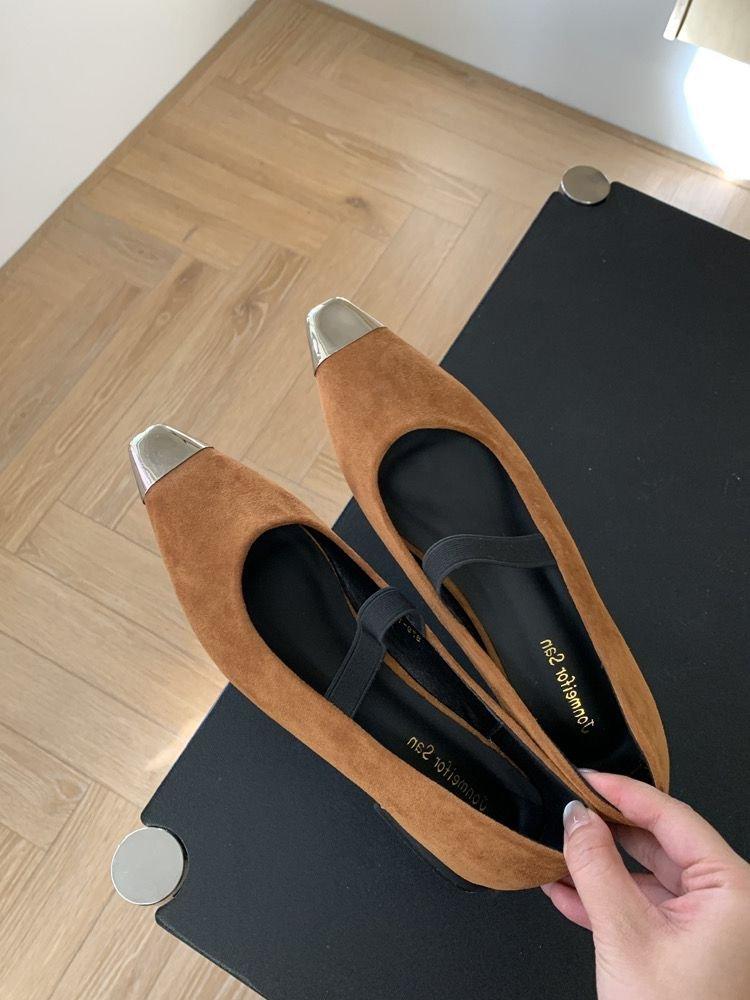 

[Yushilai] French color matching thick heel small fragrant single shoes women s spring 2025 new soft-soled Mary Jane shoes 40 коричневый