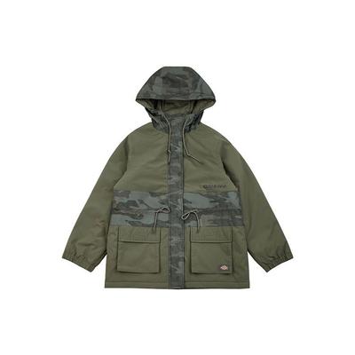 Giacca Casual con Cappuccio a Maniche Lunghe, Vestibilità Larga, Color Block, da Donna, Verde Militare DK008099A49