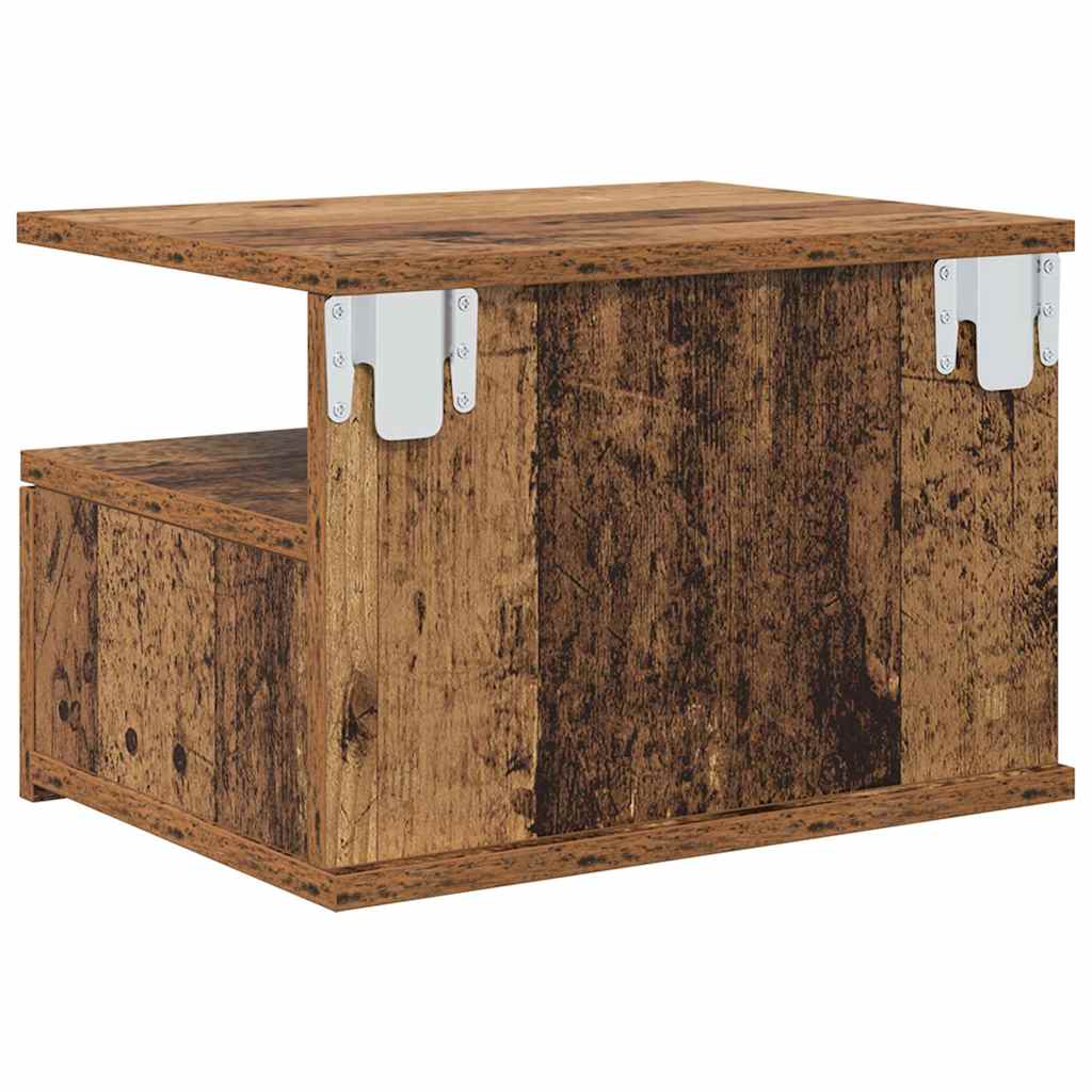 Floating Nightstand Reclaimed Wood 40 X 31 X 28 Cm Engineered Wood
