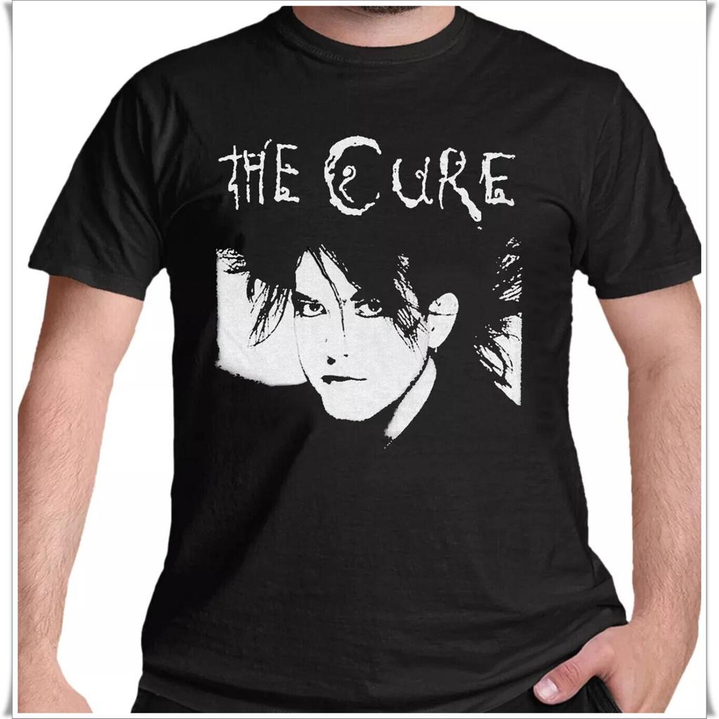 HOT! The Cure Robert Smith T-shirt, Short Sleeve Black Cotton T-shirt,Size S-5XL
