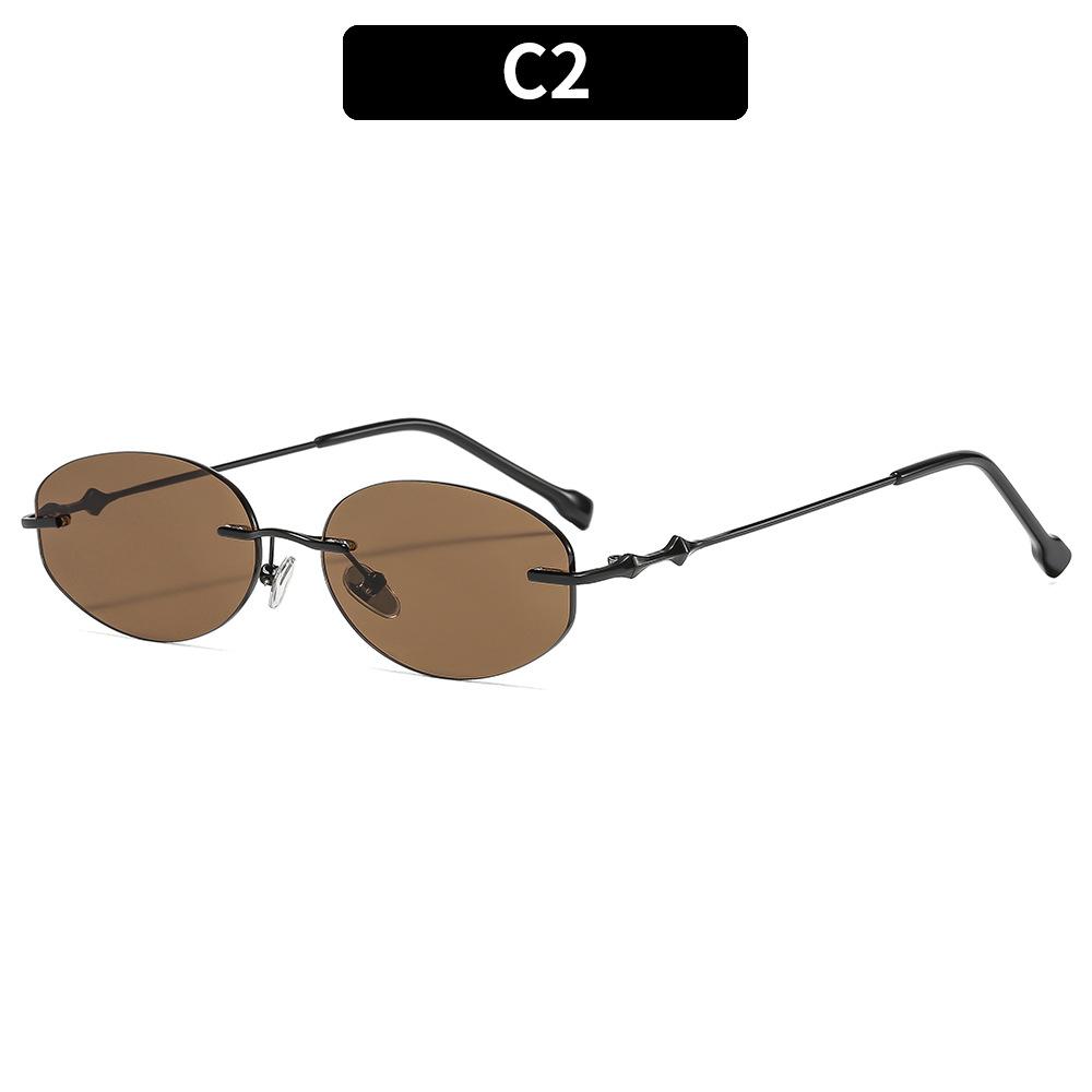 Ladies sunglasses, rimless oval sunglasses, personalized sunglasses