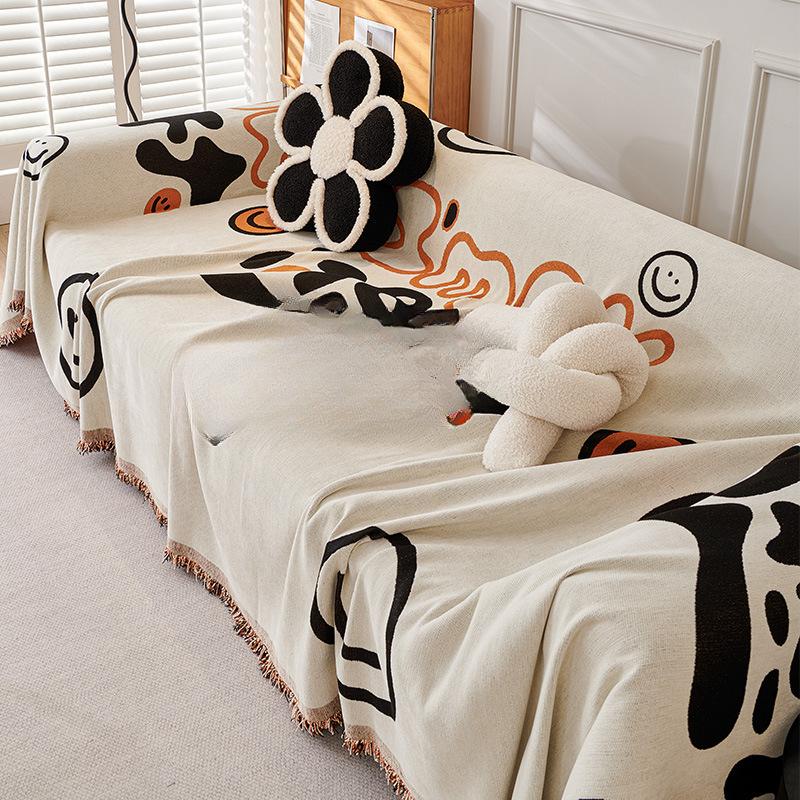 Chenille High-End Sofa Towel Sofa Cover Cloth Four Seasons Universal Sofa Blanket Double-Sided Available Cushion