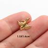 6pcs Fashion Animal Pendant Sea Turtle Tail Horse Stainless Steel Lobster Bird Charms for Jewelry Making Bulk Handmade Keychain