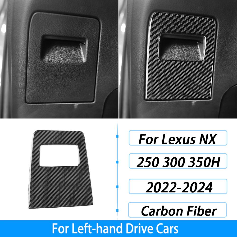 For Lexus NX 250 300 350H 2022-2024 Carbon Fiber Gear Shift Knob Both Side Panel Trim Cover Car Interior Accessories Sticker