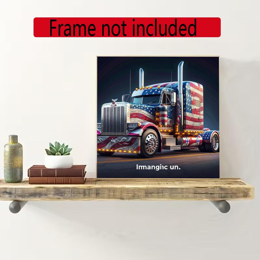 Kenworth Diamond Painting Round Diamond Mosaic Rhinestones Diamond Embroidery Craft Kit Wall Decor Without Frame