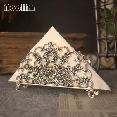 Vintage Zinc Alloy Napkin Holder – Retro Tissue Rack for Home or Restaurant