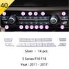 Matte Car Styling Interior Door Audio Stereo Speaker Sequ Decorative Cover Trim For BMW 5 Series F10 F11 F18 Auto Accessories