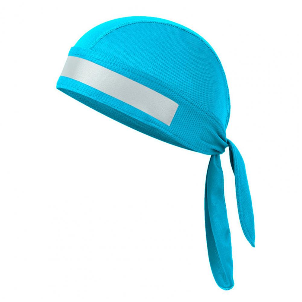 

Outdoor Sports Cycling Cap with Reflective Strap Bicycle Headband Sweat-wicking Hat Anti-UV Quick Dry Sports Cap Bike Headscarf синій