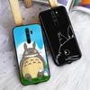 Black Case for OPPO Reno 8 6 5 4 Pro Plus Find X3 A17 A3 A31 A38 A40 A53 A54 A55 A74 A76 A78 A77 A80 A94 A95 A96 Lite W-63 Cut Totoro