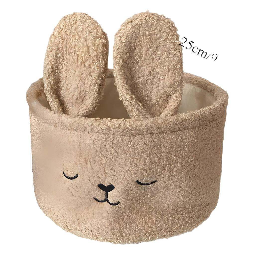 Cute Rabbit Storage Basket Soft Cartoon Plush Candy Bag Sundries Organizer Ins Style Children's Toys Storage Bucket