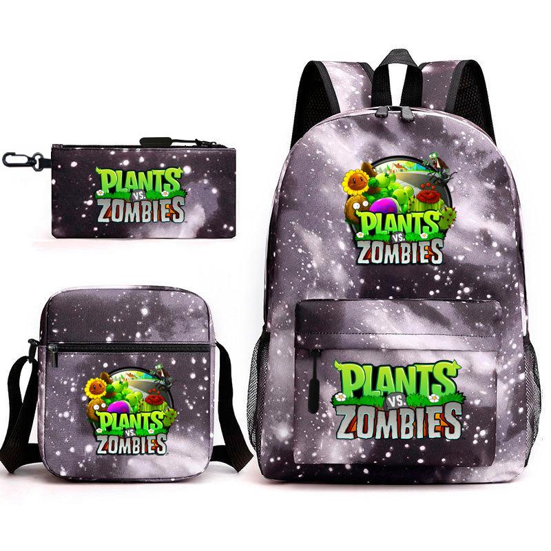 Umgebende Pflanzen vs. Zombies Teenager Schüler Schultasche Herren- und Damen-Freizeitrucksack Umhängetasche