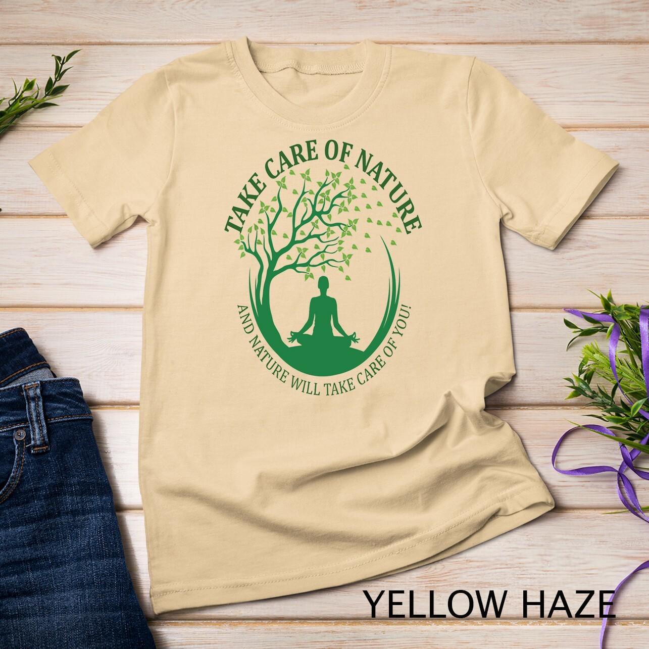 Take Care of Nature David Attenborough Save Earth Yoga T-Shirt Mens Womens Tees Top Unisex T-Shirt Mens Womens Tees Top L