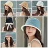 Hollow Out Sunshade Basin Cap Temperament Bow Fisherman Hat Knitted Bucket Hat  Travel