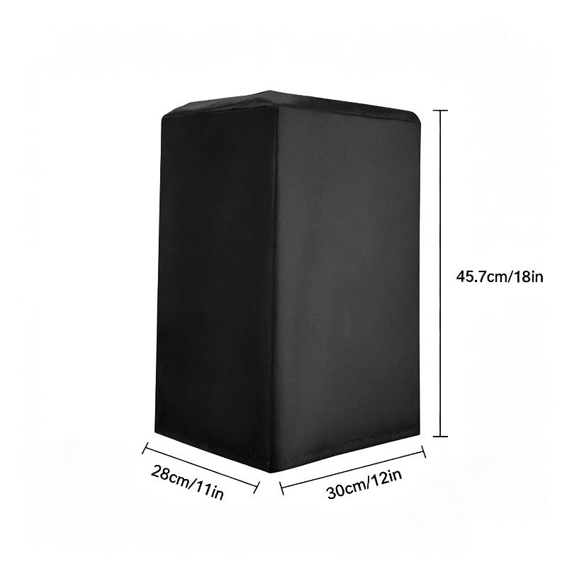 Durable Black 210D Oxford Cloth Speaker Covers - Water And Dust Resistant, Multiple Sizes For Home Theater Outdoor Sound Systems