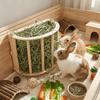 Eingebauter Kaninchen-Heufutterspender Hängend Befestigt Kaninchen-Heuhalter Meerschweinchen-Futterspender Kleintiere Käfig