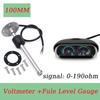 2 IN 1 Car Digital Voltage Meter & Fuel Level Gauge Voltmeter 0-190ohm Water Level Meter Universal Gasoline Meter Sensor 12/24V