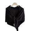 Trendy Wool Blended Wool Scarf Triangular Shape Knitted Triangular Scarf Thickened Soft Knitted Scarf Shoulder Cover