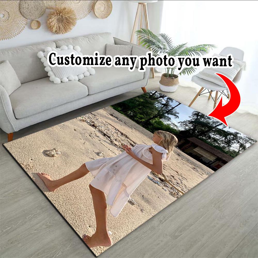 Customize Photo Customize Picture Area Rug Perfect for Entryway Bedrooms Outdoor Hallway Anti-slip Rug Decorate Offices Birthday/Christmas Gift