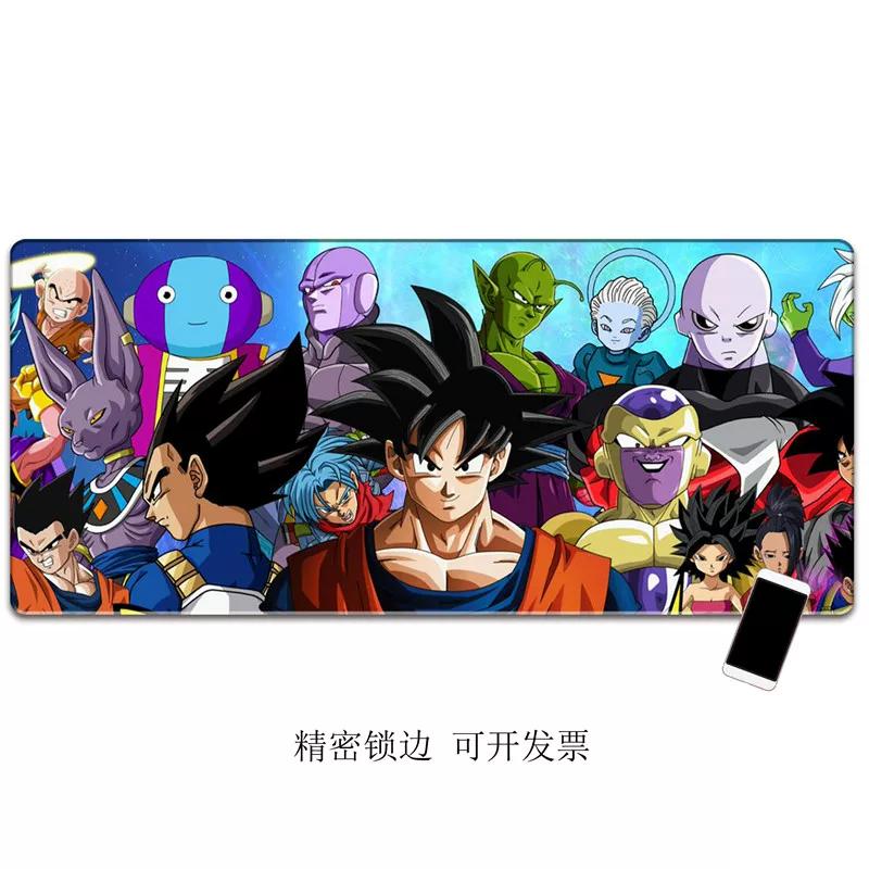 Boys Super Popular Dragon Ball Series Son Goku Printed Leather Mouse Pad yawed Edge Lock Computer Desk Keyboard Pad Children Learn To Write Desk Pad