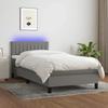 VidaXL Slat Bed Base with Mattress and LED, Upholstered Bed, Single Bed, Adult Bed for Indoor Bedroom, 3133270