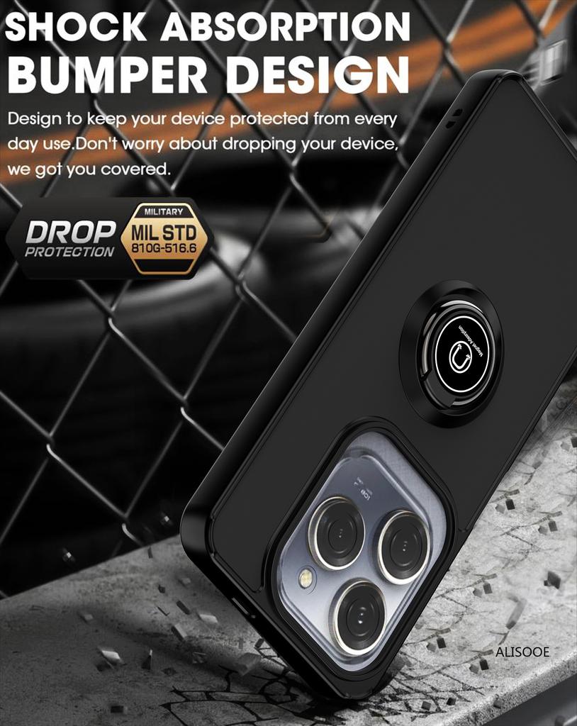 Armor Holder Funda for Tecno Spark 20 Pro Case Magnetic Ring Stand Cover for Infinix Hot 40 Pro Full Protective Shockproof Cover