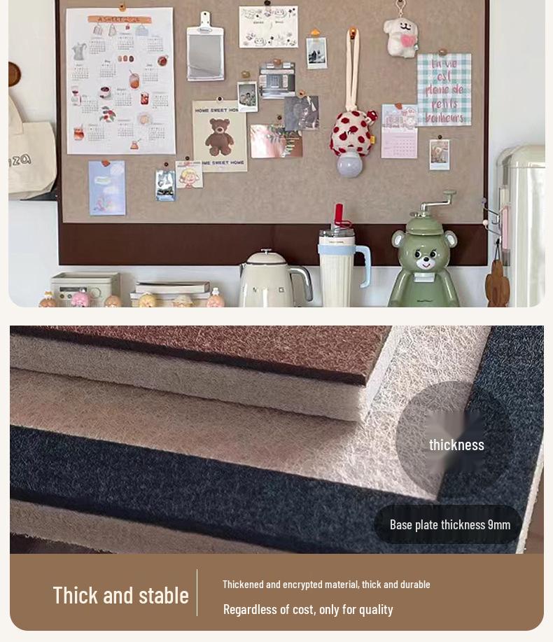 Envy Porcelain Felt Board Wall Stickers for Photo and Artwork Display