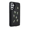 For Samsung Galaxy S25+/S24+ Case Embroidered Tulips PU Leather Card Holder Back Cover with Shoulder Strap/Wrist Strap