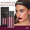Langanhaltender matter Lippenstift, wasserfestes Lipgloss-Set, nicht klebrige Samtlippe, geeignet für Frauen und Mädchen, Lippenstift