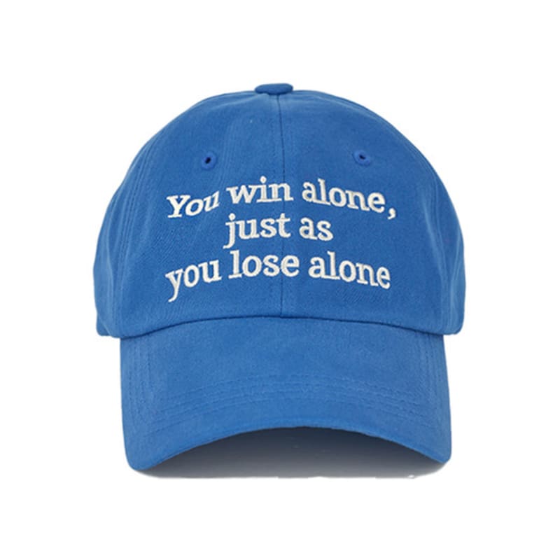 CLEVER FIELD Peach alone ball cap_BLUE