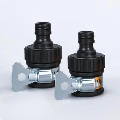 2 Stück langlebiger Universal-Wasserhahn-Adapter, Kunststoff-Schlauchanschluss, Schnellanschluss, Wasserhahn für Autowäsche, Gartenbewässerung