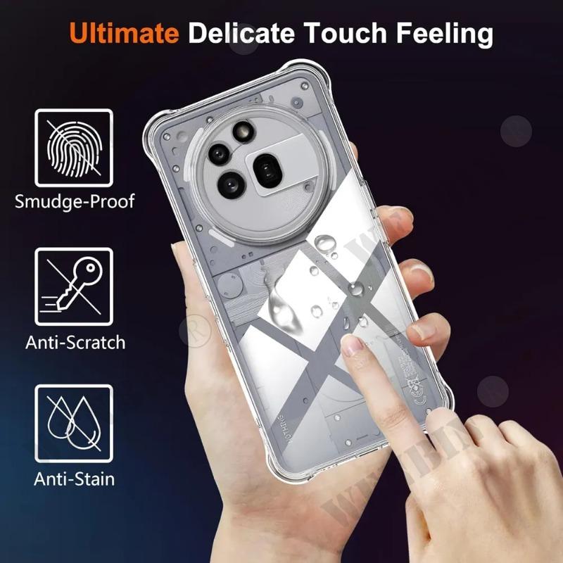 TPU Transparent Case For Nothing Phone 3 3a Pro 2a 1 Protective Cover Four Corners Shockproof Bumper Capa Coque Fundas