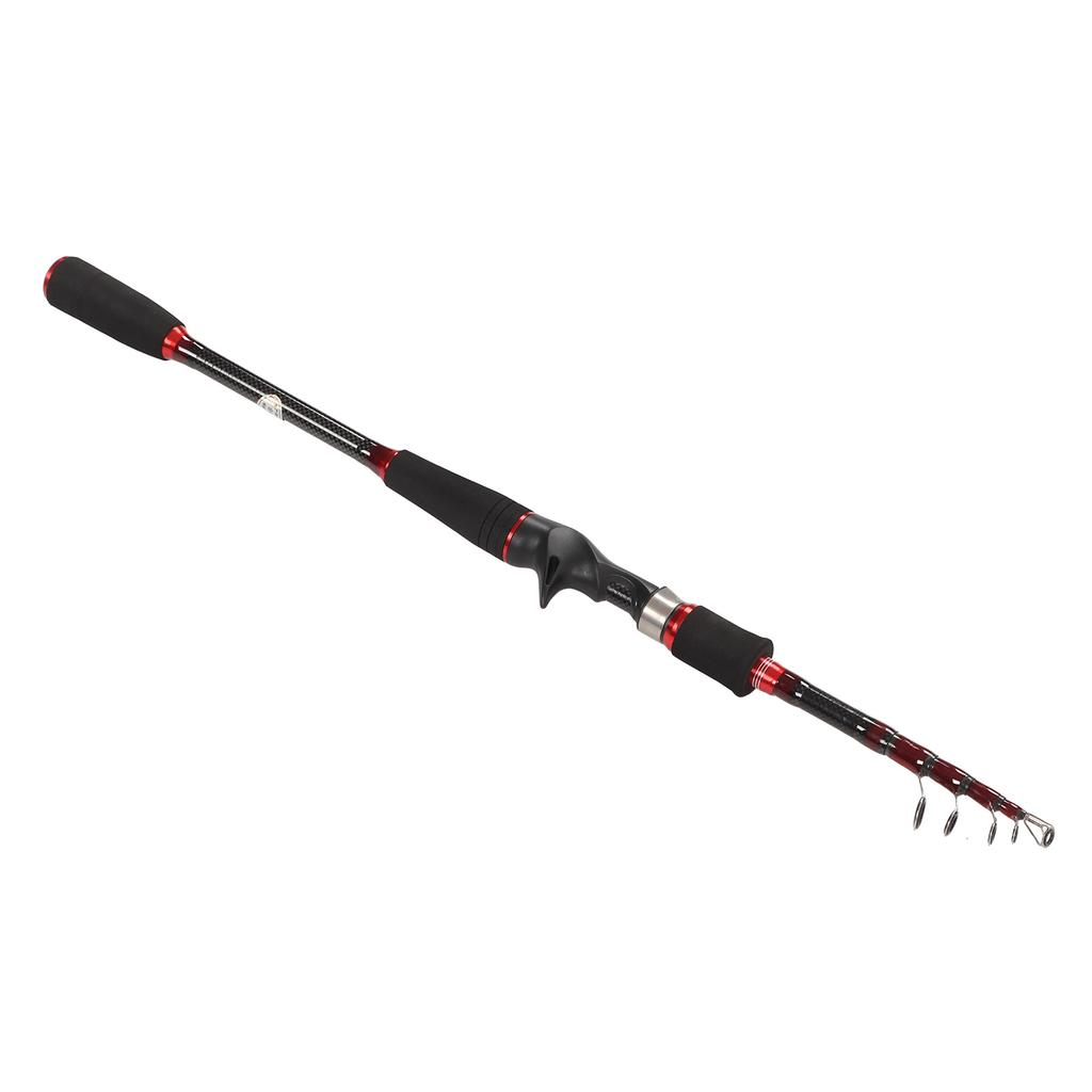 Telescopic Fishing Rod Lightweight Carbon Fiber Casting Fishing Pole with Stainless Steel Swivel Guide for Bass Trout