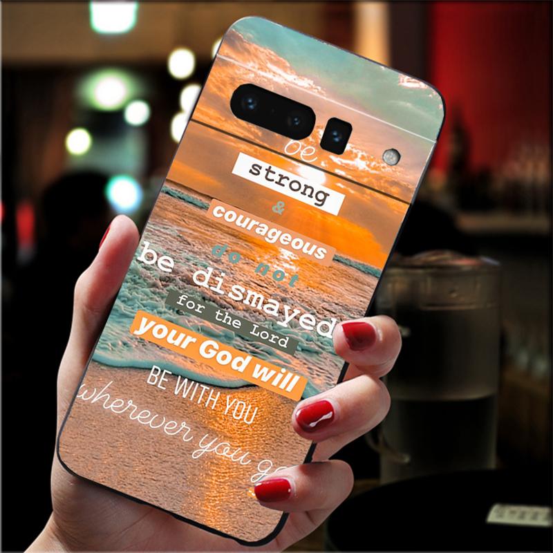 

Phone Case for Google Pixel 10 9 Pro XL 9A 8 7 6 Pro Pixel 8A 7A 6A Pixel 8 7 6 5 Bible verse Jesus Christian Case Google Pixel 7 Pro
