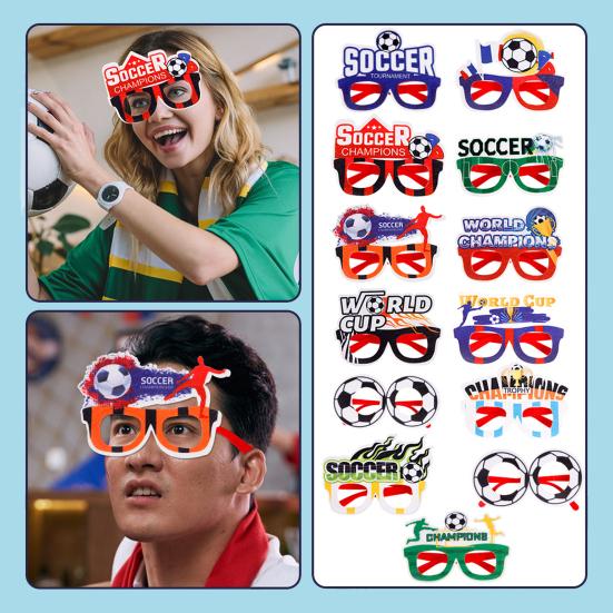 Voetbalfan Brillen Voetbalwedstrijd Voetbal Brillen Fotohokje Props Feest Brillen voor Voetbal Thema Verjaardagen Sportfeesten