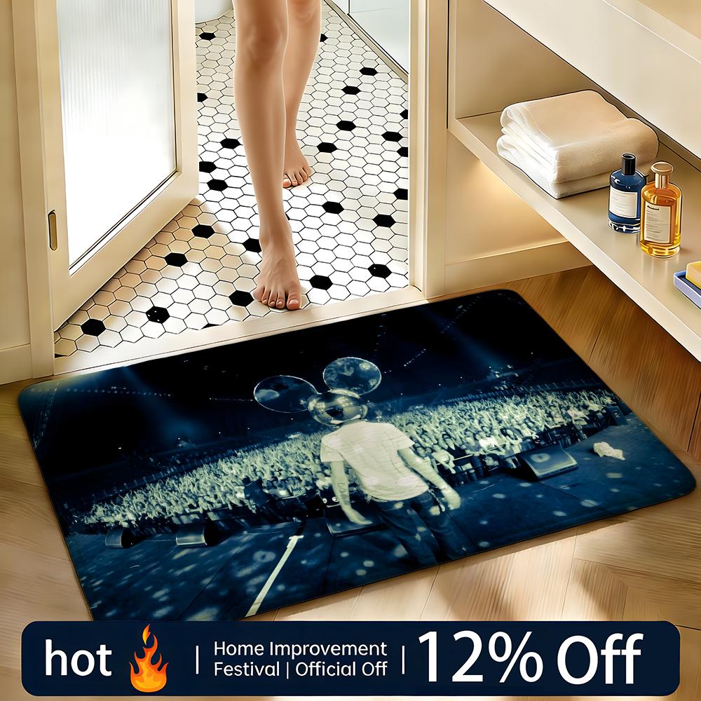 Soft Absorbent Non-Slip Rug Producer Deadmau5 Floor Mat Home Decor Doormat Bedroom Floor Mat Shower Carpet