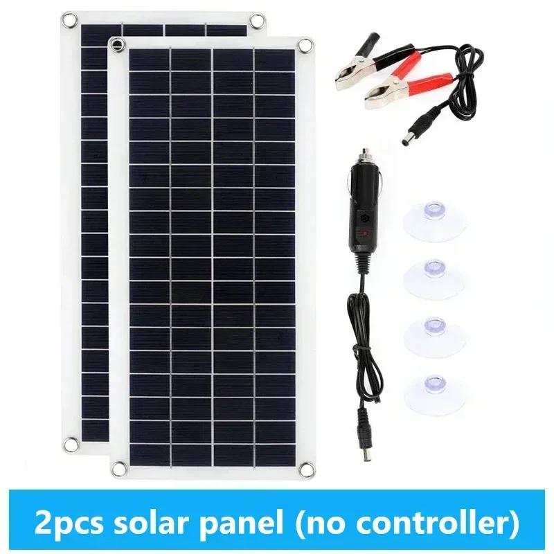 20W-1000W Solar Panel 12V Sola Cell 100A Controller Solars Panl for Phone RV Car MP3 PAD Charger Outdoor Battery Supply Camping