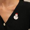 Bell Christmas Brooch Snow Man Dripping Oil Lapel Pin Personality Santa Claus Enamel Pins  Women