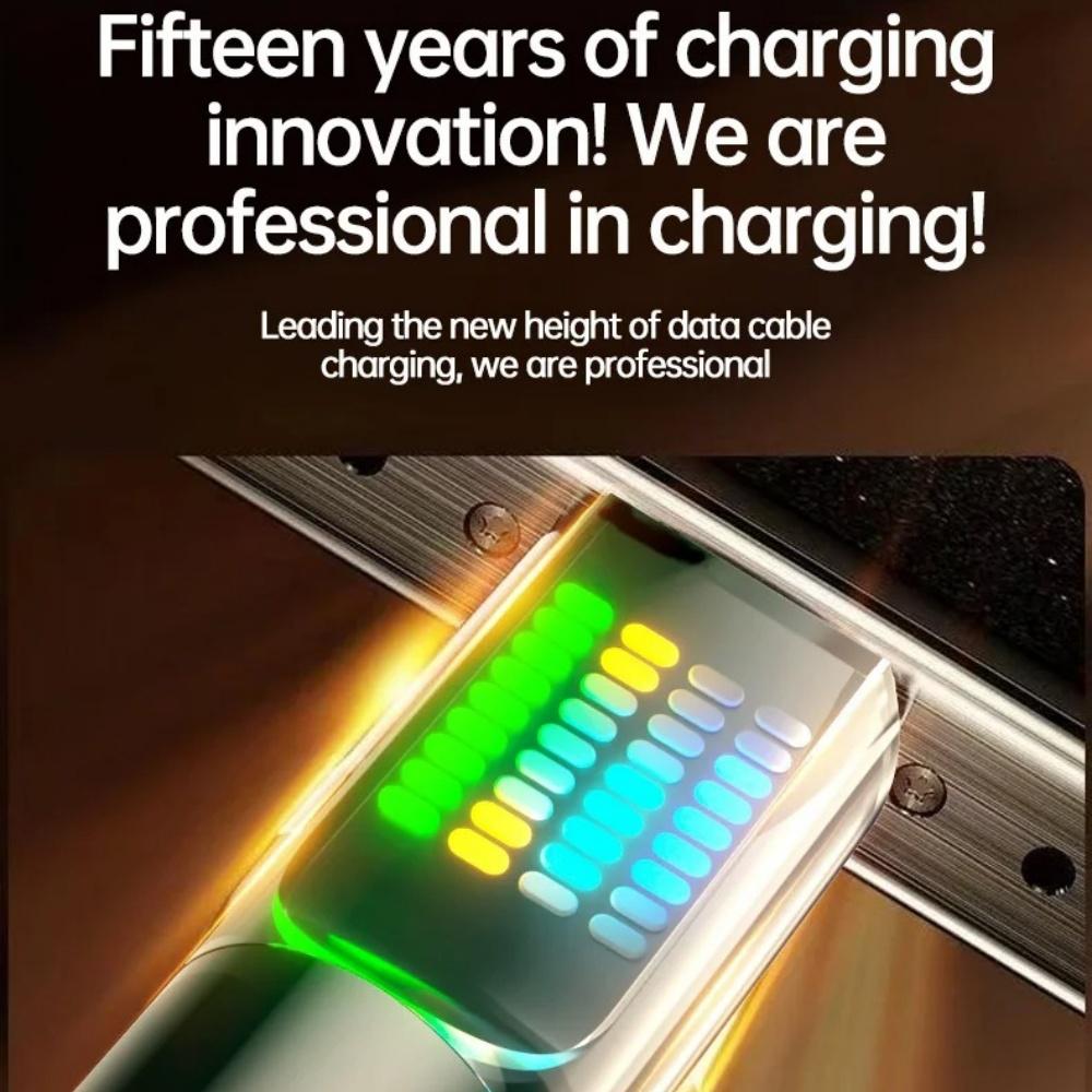 6A 120W Type C Cable Fast Charger Lead with LED Display for Huawei P40 Xiaomi Samsung iPhone 15 Charging Cord USB A to C Cable