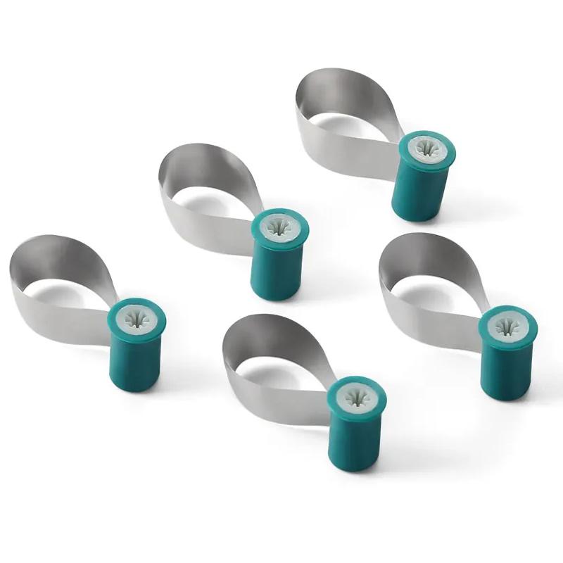 Dental Matrix Bands Metal Matrices 5mm Double-Side Contoured Anatomically Shaped Matrix Bands M6 Knob Type Loop Matrix