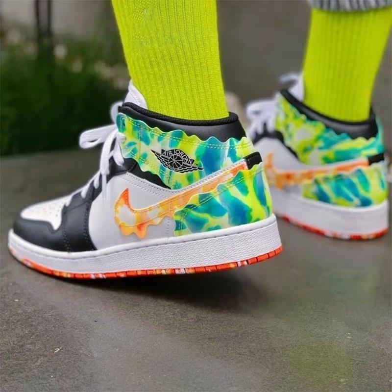 (GS) Air Jordan 1 Mid SE 'Drip' Infantil DJ6563-038