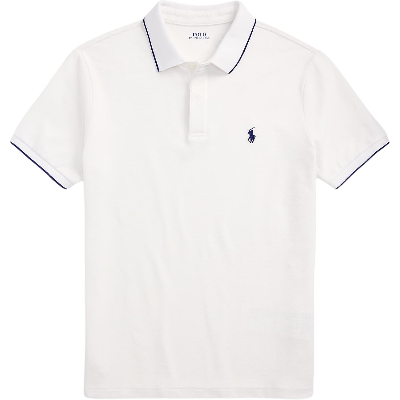 

Polo Ralph Lauren Custom Slim Fit Поло с вышивкой в стиле колор-блок Мужские топы Белый MNPOKNI1N823406