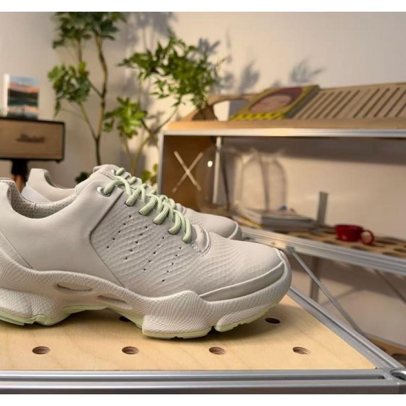 Womens Lightweight Comfortable Walking Sneakers With Cushioned Sole Breathable Leather Upper Flat Heel Daily Wear Light